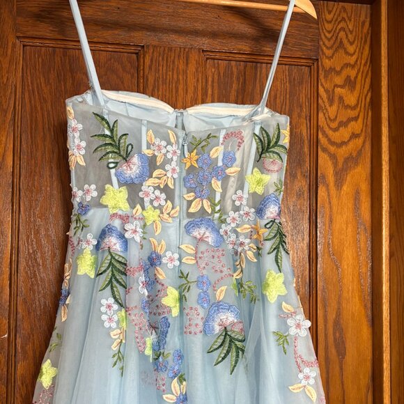 Iverine Sky Blue Multi Midi Dress - Picture 4 of 6